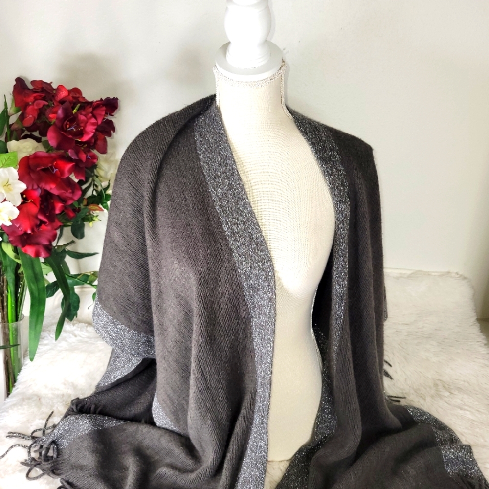 Chic Gray Shawl Wrap